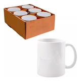 6 Canecas Porcelana Resinada Para Sublimação Brancas Cor Branca Lisa