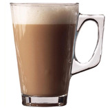 6 Canecas Xícara Copo De Vidro Para Café Capuccino Chocolate