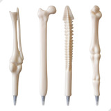 6 Canetas Fofinhas Formato Osso Ou Seringa Medicina Kawaii