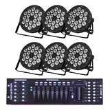 6 Canhao Led Parled 18x15w Rgbw