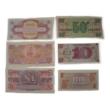 6 Cédulas Inglaterra 1 Pound E Pence 1948 Pós 2 Guerra