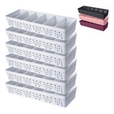 6 Cesto Organizador Com 5 Divisória Colméia Caixa 34x11 5x5