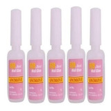 6 Colas Com Pincel Para Unhas De Gel E Tips Extra Forte