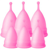 6 Copo Copinho Coletor Menstrual P M Silicone Conforto Top