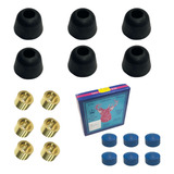 6 Culatras Pretas Macias 6 Virolas De Metal 6 Solas Master