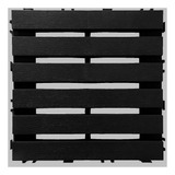 6 Deck Modular Plástico Textura Madeira Cor Preto 30x30cm