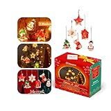 6 Enfeites Pingente Pisca Figuras Decoração Natalina 10 Leds