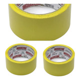 6 Fitas Entelagem Amarelo 48mm X 50 Metros Fitpel 1 Linha
