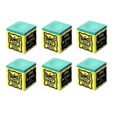6 Giz Para Taco De Sinuca Triangle Profissional Verde