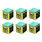 6 Giz Para Taco De Sinuca Triangle Profissional Verde