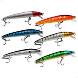 6 Isca Artificial Meia Agua Pesca Tucunare Traira Dourado Robalo 10cm 9g