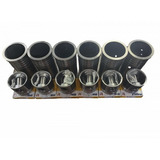 6 Kit camisa pistão anéis Trator Motor Valtra Sisu 6cil 