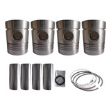 6 Kit camisa pistão anéis Trator Motor Valtra Sisu 6cil 