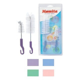 6 Kit De Escovas Para Lavagem De Bico E Mamadeira Bebês Cor Violeta