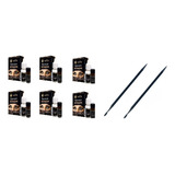 6 Kits Henna Sobrancelhas Makiaj 2 Palito Medidor