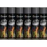 6 Lata Tinta Aluminizada Grafite Metalico 400ml