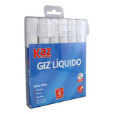 6 Marcadores Giz Liquido Kaz Apagável