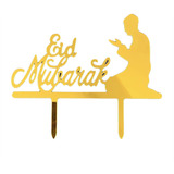  6 mold glitter Eid Mubarak Cupcake Toppers Ramadan Festival