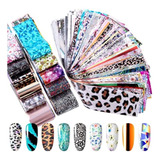 6 Nail Foil Fitas P Unhas Decoradas Adesivos Elegantes