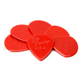 6 Palheta Jazz Iii Vermelha Dunlop 47r3n Jazz3 Guitarra Usa