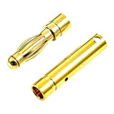 6 Pares Conector Bullet Gold 4mm Para Motores Esc Bateria