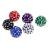 6 Pçs 60 D60 Dados Poliédricos Compatível Com D d Rpg Mtg
