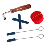 6 Pçs Kit De Ferramentas De Afinação De Piano Chave Mudo