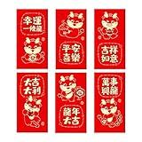 6 Pçs Lote Envelopes Tradicional Chinês
