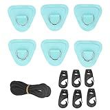 6 Pçs Pvc D Anel Remendo Corda Elástica Conjunto D Anel Remendo Bungee Cabo Conjunto Para Barcos Canoas Caiaques Pranchas De Remo Verticais Blue 