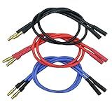 6 Peças De Cabo De Extensão De Conector Banana Bala Dourada 4 0 Mm Para Motor RC Sem Escovas ESC Cabo De Extensão Fio RC Carro Barco Peças