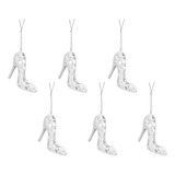 6 Peças De Pingentes Em Forma De Sapatos De Salto Alto Pendu
