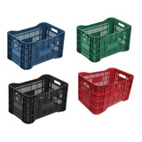 6 Peças Kit Caixa Plástica Hortifrúti Agrícola Colorida