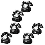 6 Peças Rotativo Decorativo Decoração Barroca Telefone Retrô Telefone De Discagem Antiquado Telefone Antigo De Disco Telefone De Discagem Retrô Celular Filho Cosplay Resina