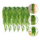 6 Pendente Samambaia Folhagem Planta Artificial Decorativa