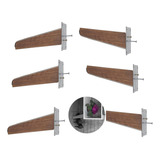 6 Pés Palito Madeira 25cm móveis rack mesa puff sofá estofad