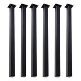 6 Pés Para Banca Mesa Jantar Hairpin Cannes 90cm Preto Aço