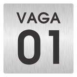 6 Placas Vaga De Prédio Em Aço Inox Escovado 20x20cm