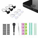6 Plugues Antiperda De Poeira USB Tipo C Antiperda Para IPhone 16 15 Pro Max Plus Todas As Portas USB C Capas De Poeira De Porta De Carregamento USB C Capas De Silicone Para Porta USB C Com Kit