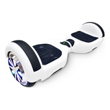 6 Polegadas Hoverboard Skate Eletrico Infantil Criança Bluetooth Bivolt Com Leds Colorido Roda Overboard Luuk Young Cor Branco Led led Na Roda 