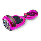 6 Polegadas Hoverboard Skate Eletrico Infantil Criança Bluetooth Bivolt Com Leds Colorido Roda Overboard Luuk Young Cor Rosa Cromado led Na Roda 