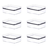 6 Potes Porta Frios Hermético Mantimentos Empilháveis 770ml