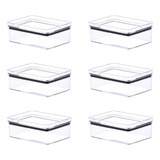6 Potes Porta Frios Hermético Mantimentos Empilháveis 770ml