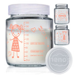 6 Potes Vidro Armazenar Leite Materno Papinha 240 menina 