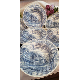 6 Pratos Fundos Porcelana Inglesa Maravilhosos 
