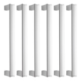 6 Puxador Para Porta Armário Gaveta Cromado Alça Space 16cm Cor Cromado Fosco