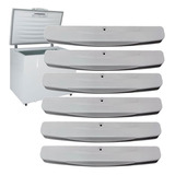 6 Puxadores Tampa Freezer Compativel Electrolux H300 400 500