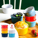 6 Ramekin Grande 180ml Porcelana Molheira