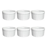 6 Ramekin Refratário Grande 200ml Porcelana Molheira 287