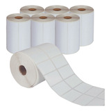6 Rolos De Etiqueta 40x25mm 2 Colunas Bopp Zebra Argox Elgin