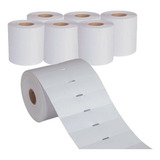 6 Rolos De Etiqueta Gôndola 80x30mm Adesiva Branca